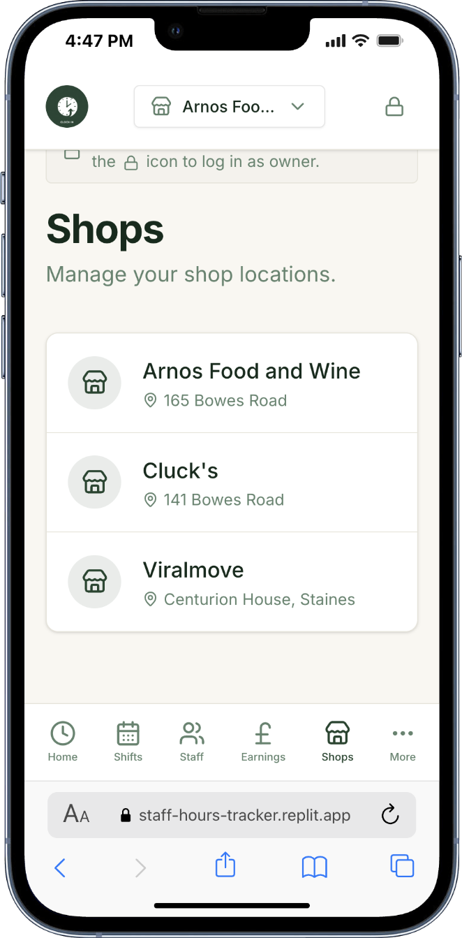 ShopRun screen